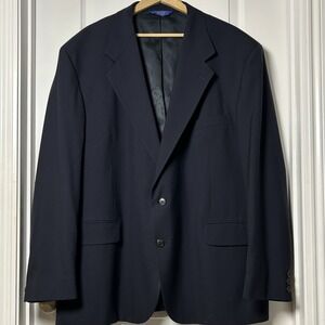 Pendleton Vintage 100% Pure Virgin Wool Dark Navy Blue Blazer Classic Style